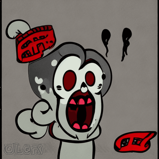 AI generated: scary ghost in 1930's cartoon style, cuphead style, rubber hose animation style