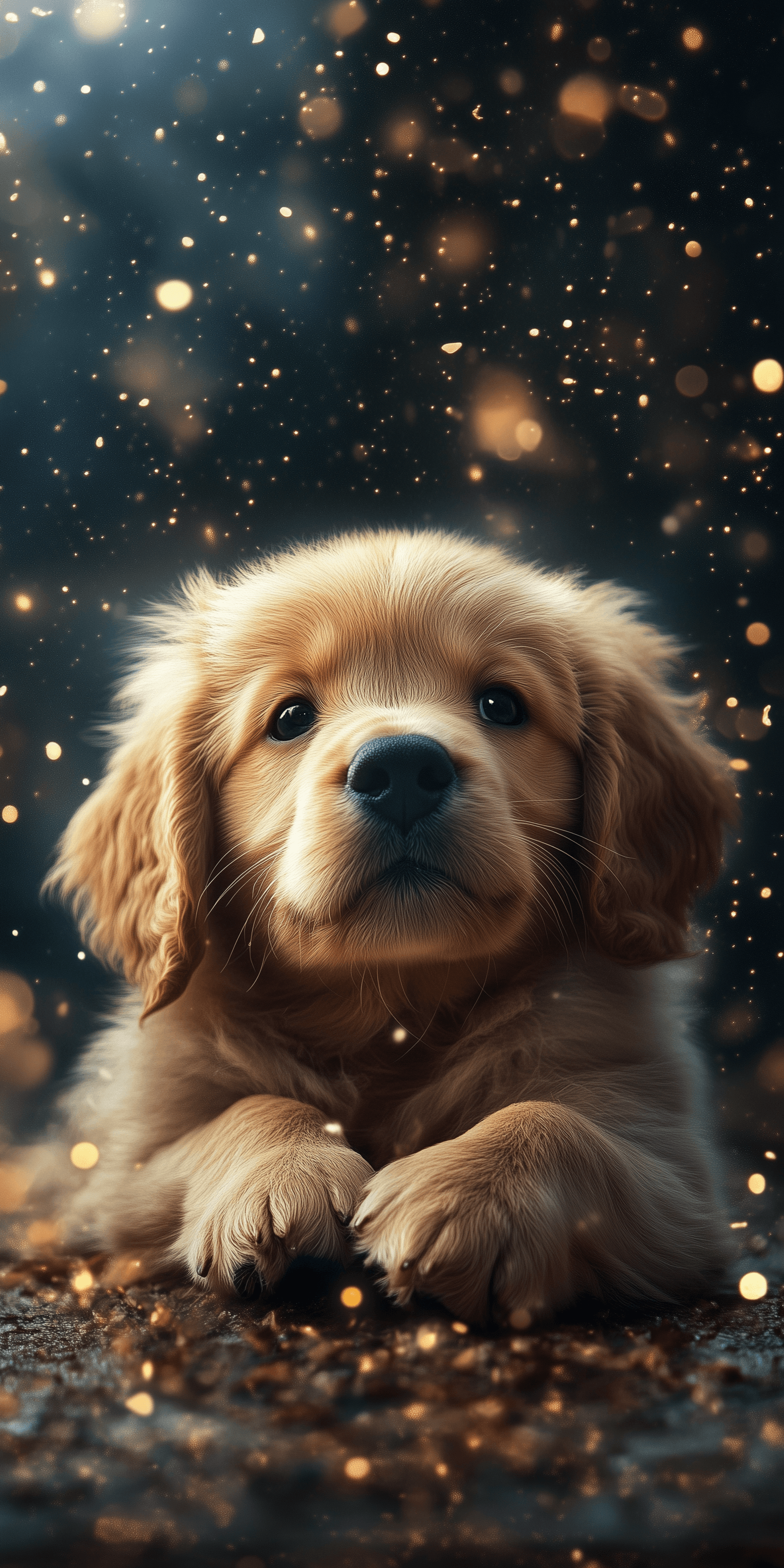 AI generated: Puppy Galore on a Playful Planet of Mystery and Charm --ar 1:2 --style raw