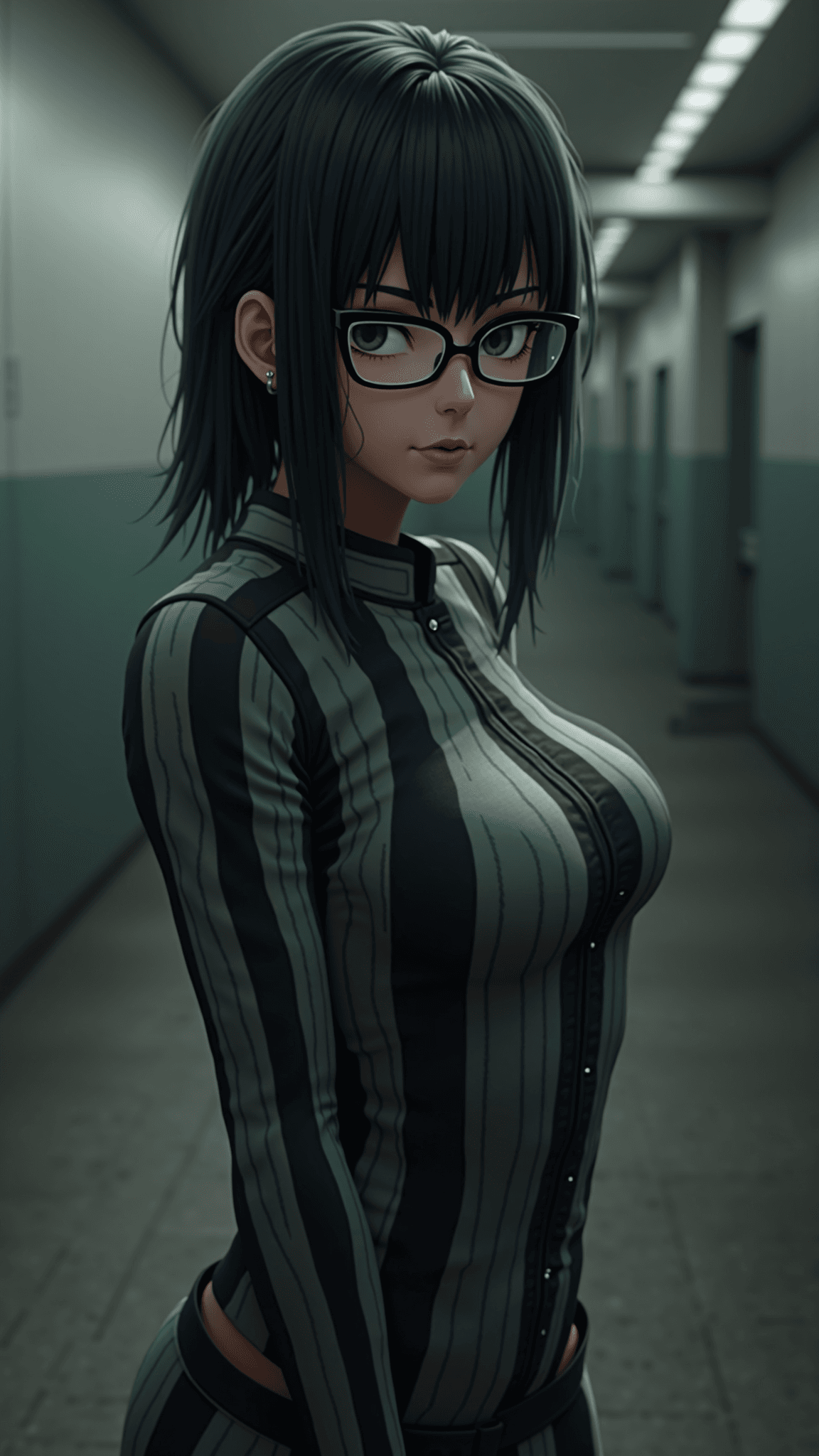 AI generated: Photo of a ultra realistic hinata of naruto, very sultry look, so hot girl, beautiful charismatic gi...