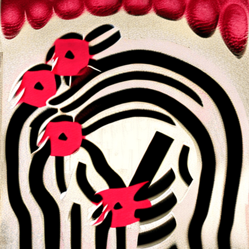 AI generated: A photo and mixed media   image of digital symmetry line and smudging artwork of a woman with a mode...
