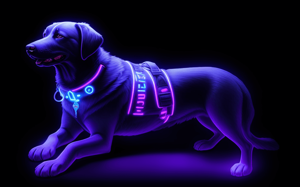 AI generated: Blacklight dog