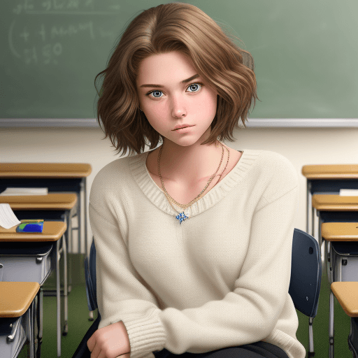 AI generated: 
"Produce a hyper-realistic portrait of a female high school student set in the year 2000. She has s...