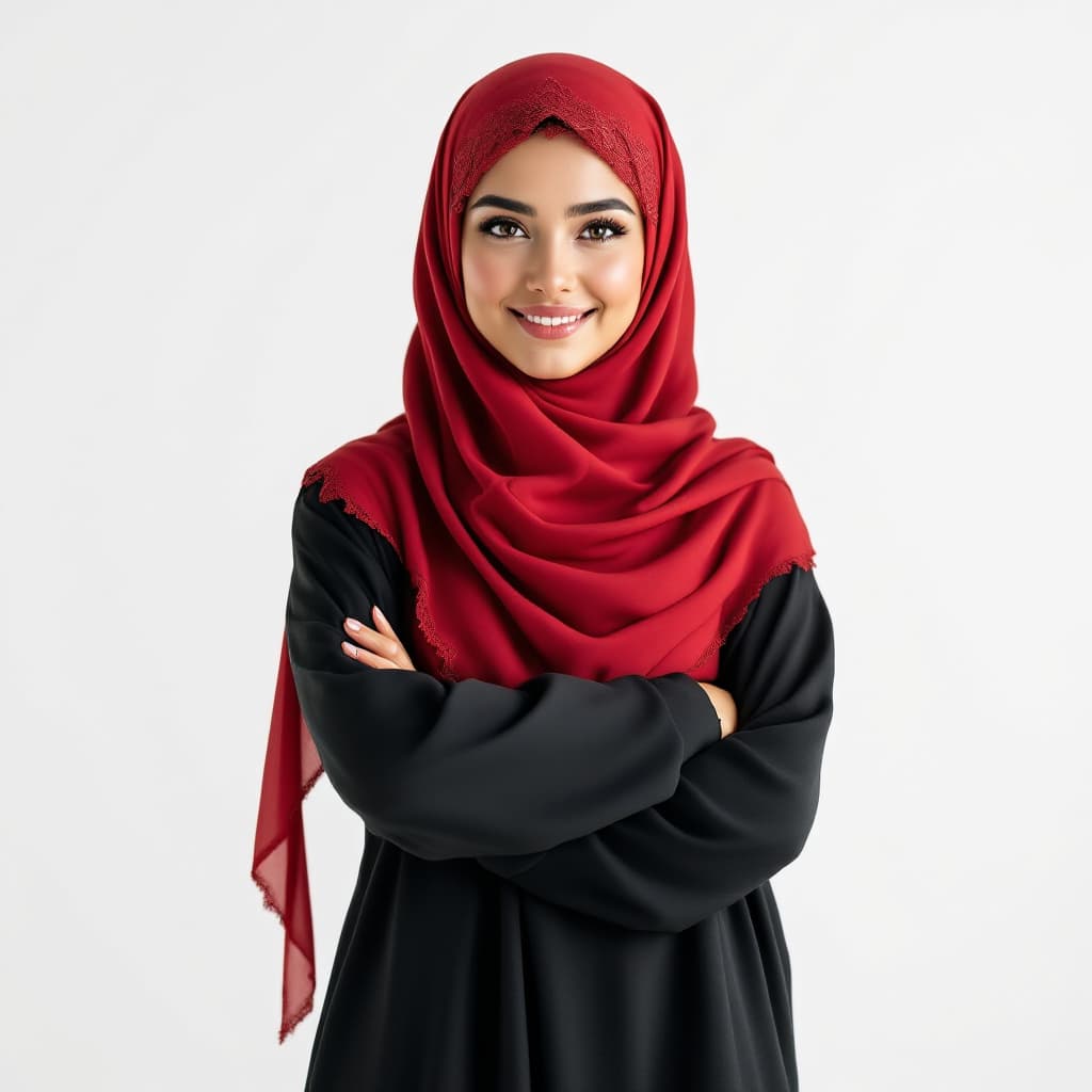 AI generated: full shot .a curvy arab woman with ((large rump:1.53)), and narrow waist, thick legs.cute face with ...