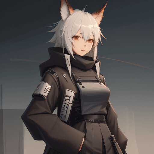 AI generated: a Character from Arknights game (Hung), Anthro