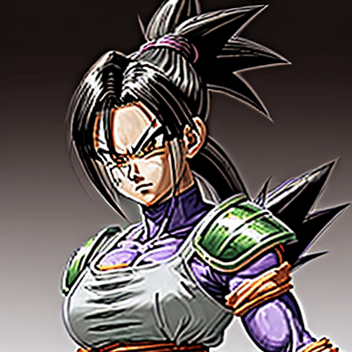 AI generated: a portrait of a single female character beautiful fierce Saiyan warrior from (((((Dragon Ball Z)))))...