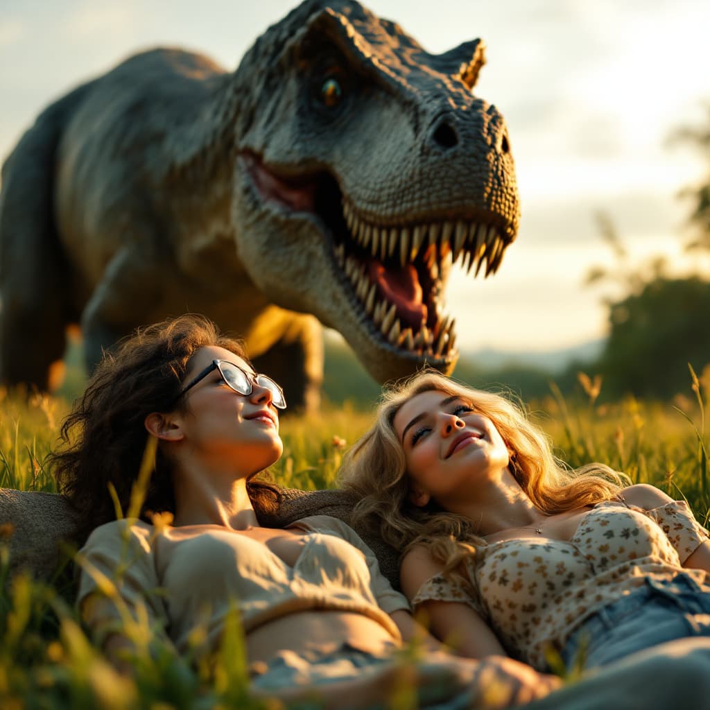 AI generated: High resolution photography A photorealistic image of Two female college students, a female, wearing...
