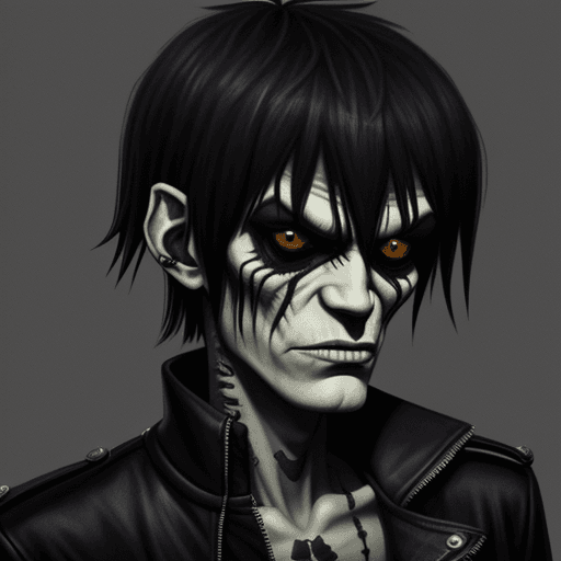 AI generated: murdoc niccals as the crow
