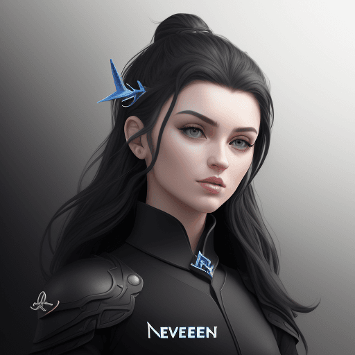 AI generated: create a modern logo with name "neveren",full hd icon.4k avatar,high resolution icon