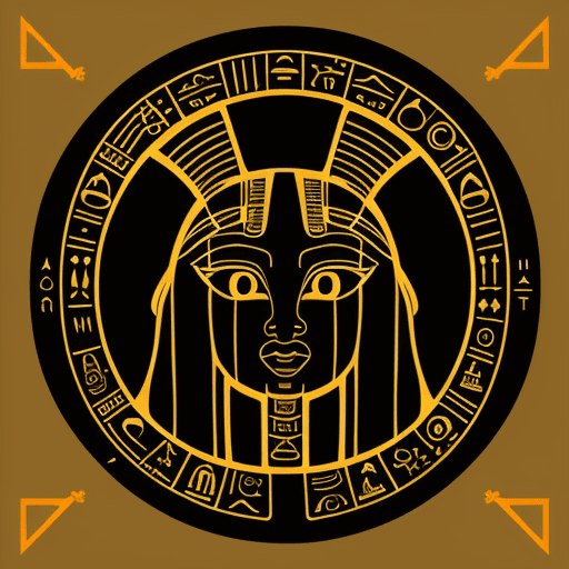 AI generated: hieroglyph vector art 