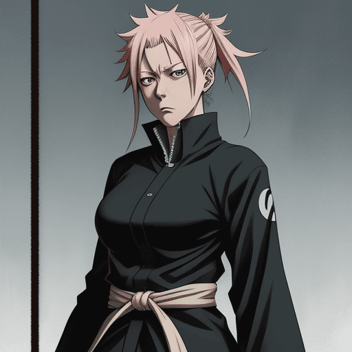 AI generated: makima from chainsawman in jujutsu kaisen style 