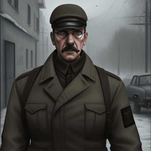 AI generated: Sidorovich stalker