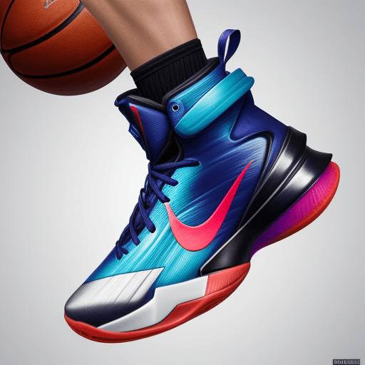 AI generated: Futuristic shoe release for basketball shoes
