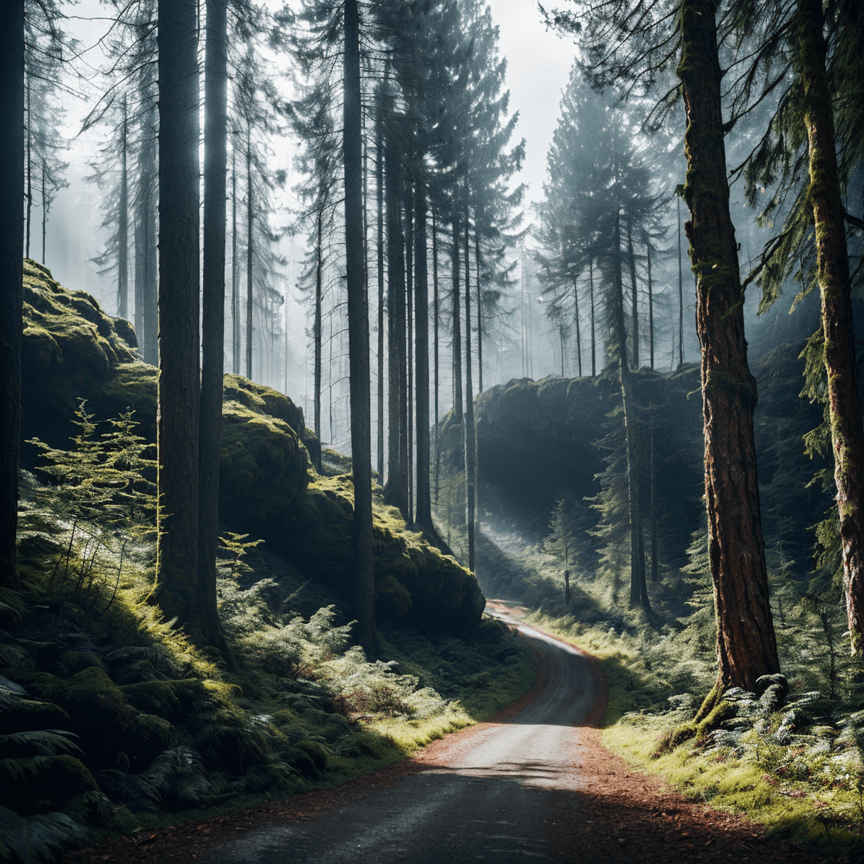 AI generated: highly detailed dramatic action film still by alessio albi,
magnificent forest full of detailed inc...