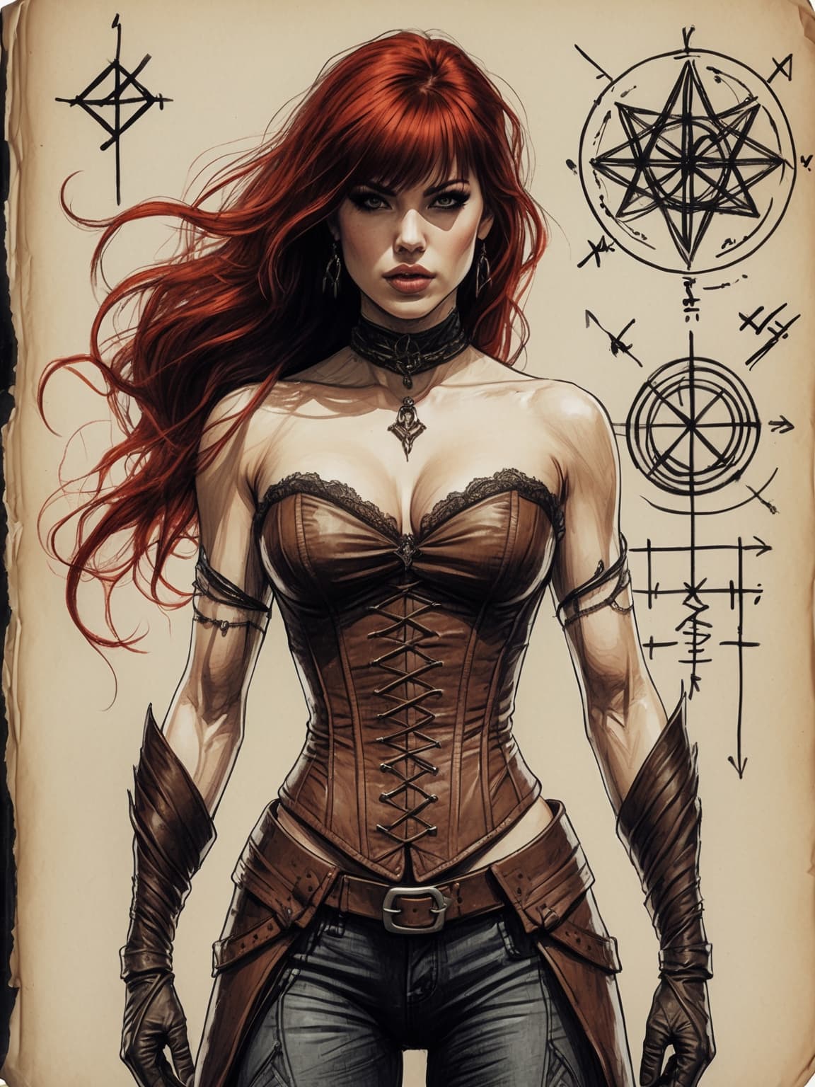 AI generated: Sketchbook Style, Sketch book, hand drawn, dark, gritty, realistic sketch, Rough sketch, mix of bold...