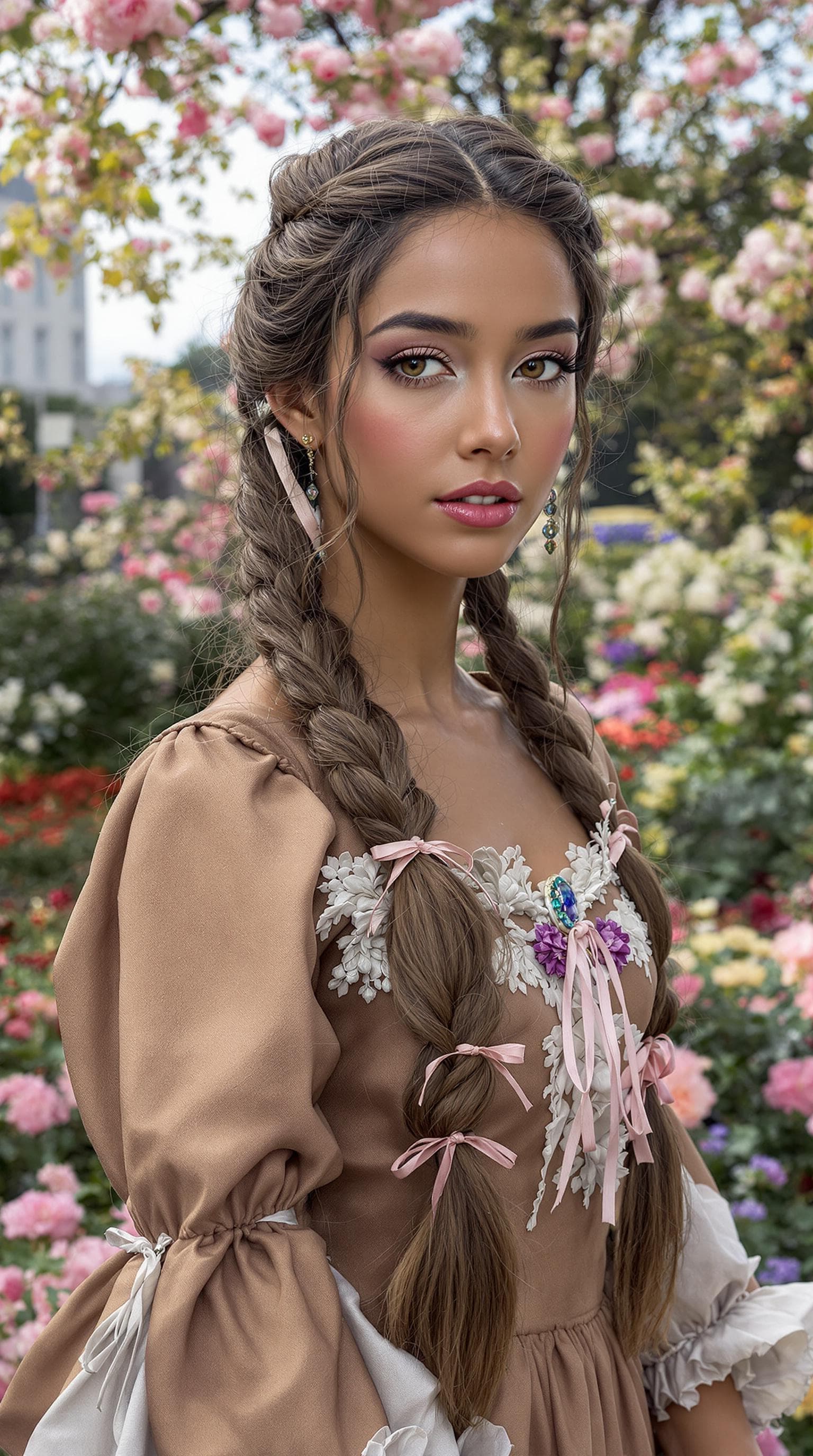 AI generated: a professional photo of the most girl in the world, of a young adult female, in Paris France in the ...