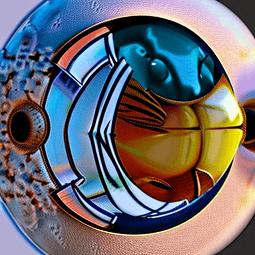 AI generated: Photo of a ultra realistic eye ball ship, dramatic light, pale sunrise, cinematic lighting, battered...