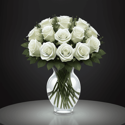 AI generated: suibokuga --ar 68:128 --stylize 750 --v 5.2 white roses glowing rim 