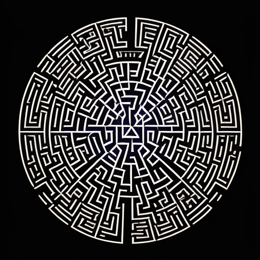 AI generated: magic maze logo design
