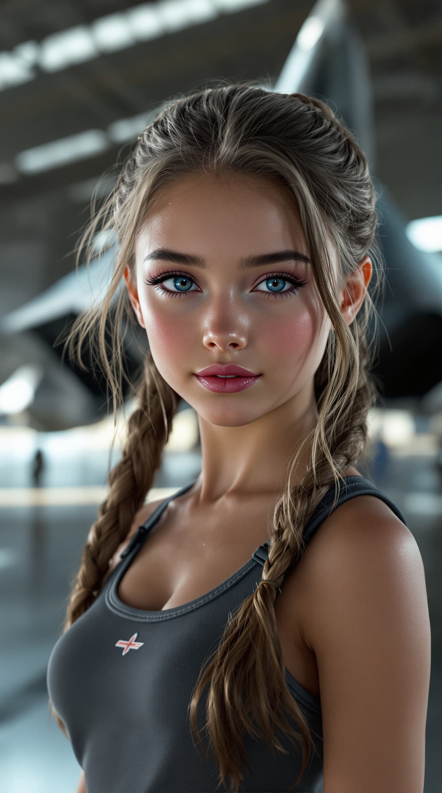AI generated:  A professional photograph capturing the most beautiful second-grade girl in the world, standing bes...