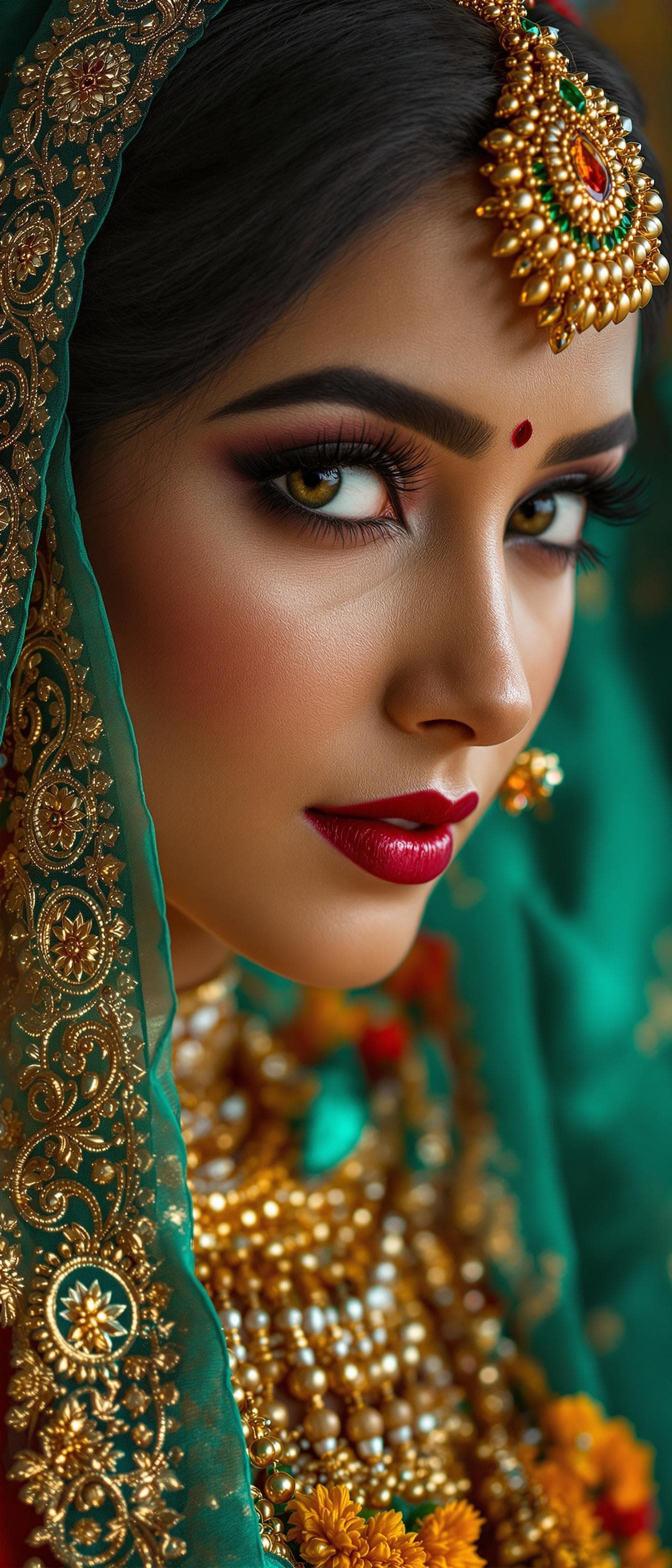 AI generated: a beautiful kerala bride in traditional wear,bride similar to actress Aiswarya rai, in the style of ...