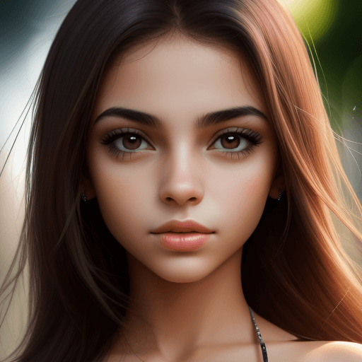 AI generated: create image of woman, face teenager, style brazilian woman, 4k