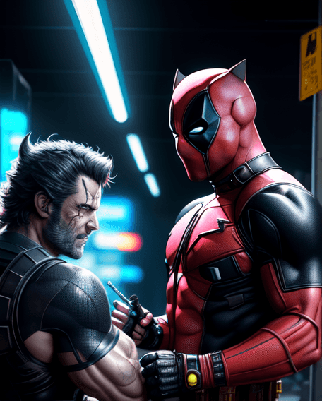 AI generated: Deadpool and Wolverine
