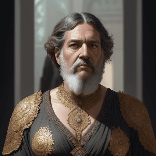 AI generated: abraao, um homem velho com barba longa vestido uma tunica simples, face,intricate,elegant,highly det...