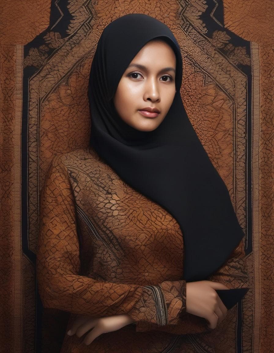 AI generated: photo of (Indonesian women:1.8) (Indonesian hijab:1.8) (Indonesian muslimah1.8) (batik Indonesia:1.8...