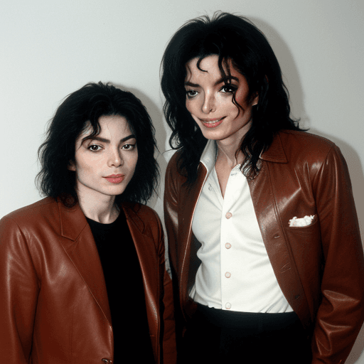 AI generated: Chestnut benington and Michael Jackson 
