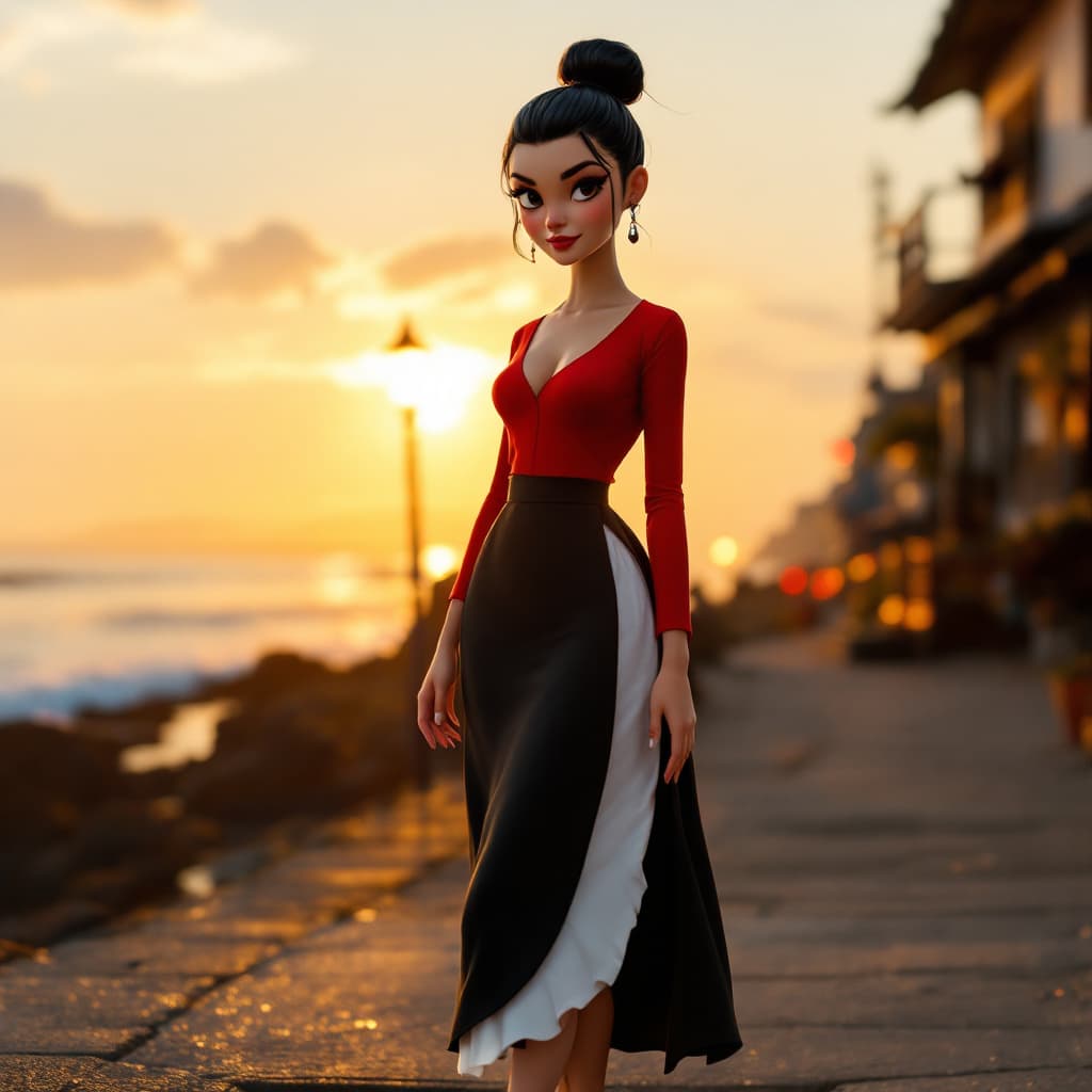 AI generated: "Create a hyper-realistic image of Olive Oyl, inspired by her classic design but rendered in lifelik...