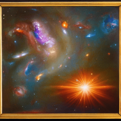 AI generated: A breathtaking depiction of the dawn of the universe, showcasing the initial moments of cosmic creat...