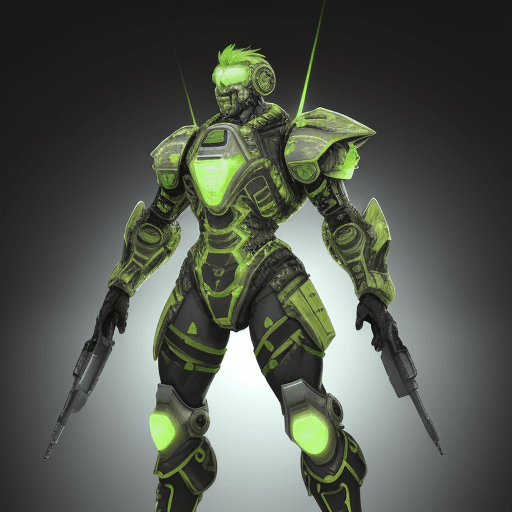 AI generated: Imagine the chemical element Uranium (U) as a futuristic soldier wearing advanced armor