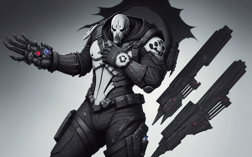 AI generated: inkblot::5 reaper from overwatch::4 ultra realistic, intricately detailed, cinematic lighting::2 --a...