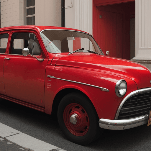 AI generated: Image of a red car