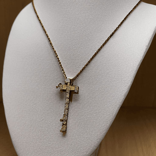 AI generated: ass anal plug cross necklace 