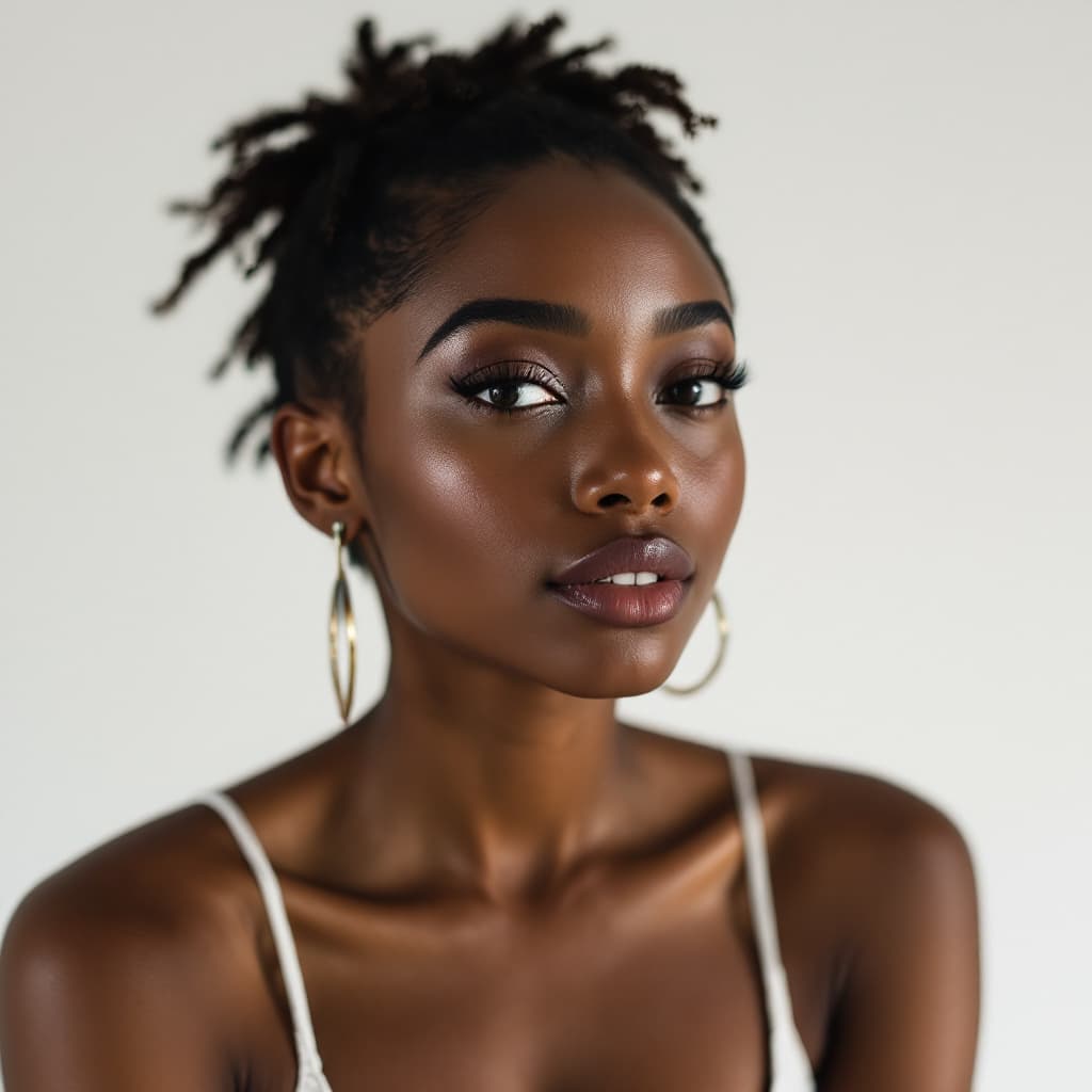AI generated: Mixed race African American woman, shot on a Sony A1
