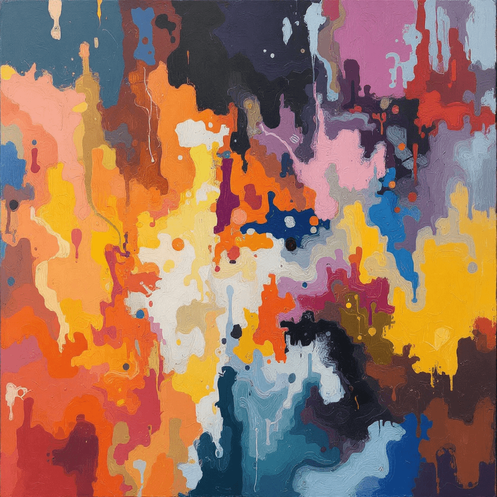 AI generated: Impressionistic depiction of emotional flux through a series of shifting abstract patterns and forms...