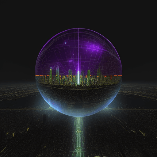 AI generated: large glowing city in ball --style raw --v 6.0