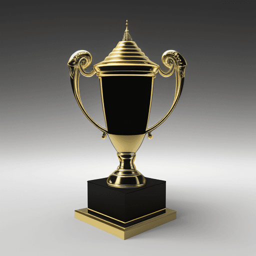 AI generated: A CAD rendered image of an AUX cable trophy
