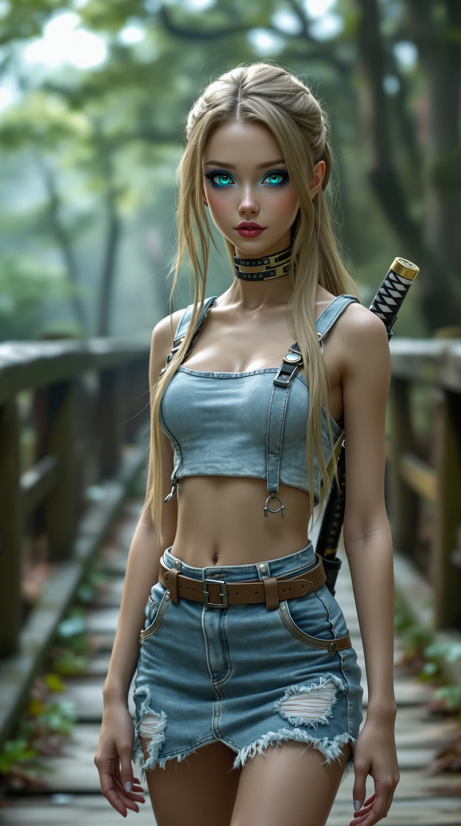 AI generated: A professional photo depicting the world’s most beautiful sixth-grade girl as a prototype android wi...