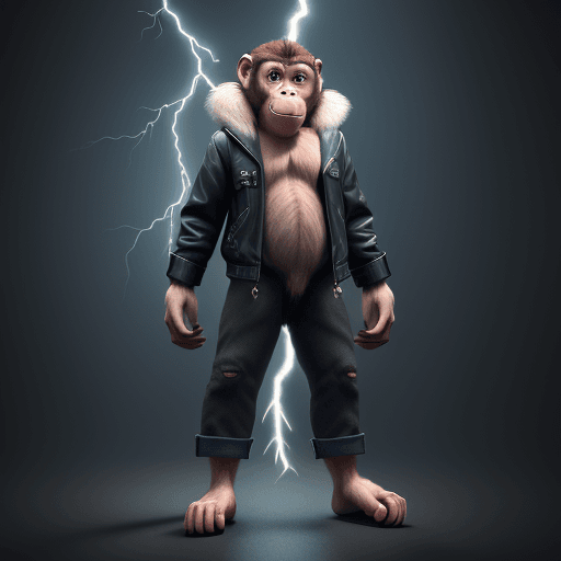 AI generated: cute [monkey/criature] on[ location], [clothes], full body, [lightning], concept art, ue5, 3d render...