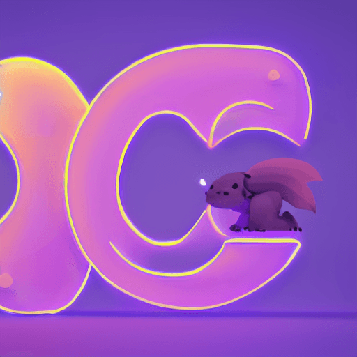 AI generated: Design a sleek and modern crypto token logo for PURPN, the Purple Squirrel NFT token on Solana Block...