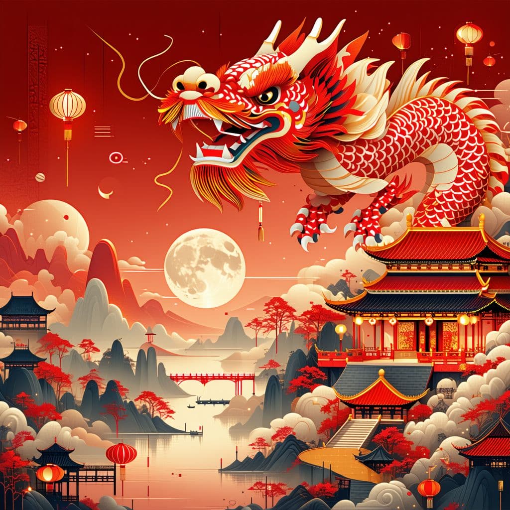 AI generated: chinese lunar new year celebrating