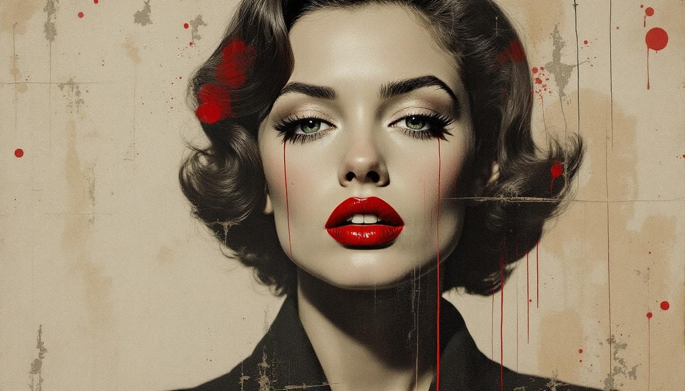 AI generated: Gottfried Helnwein + Shepard Fairey + urban poster decay, where Helnwein's hyperrealist precision cr...