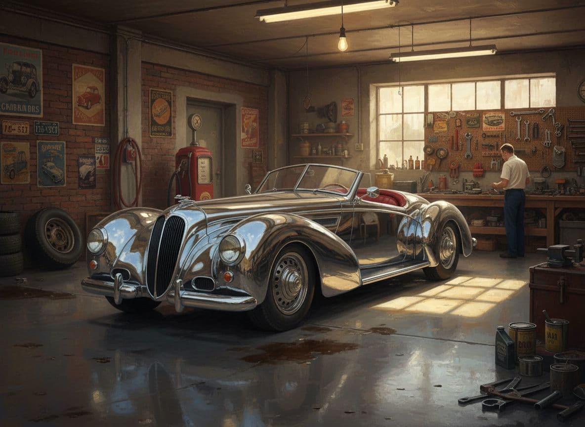 AI generated: in the garage