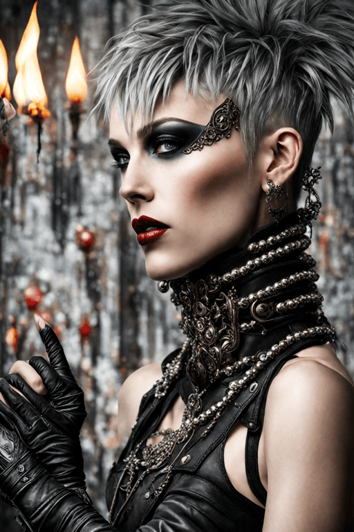 AI generated: very high detailed Goticpunk,photorealistic, birthday party,