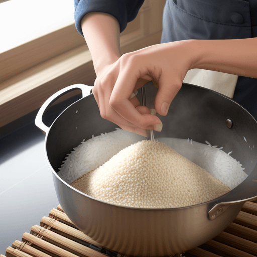 AI generated: making rice