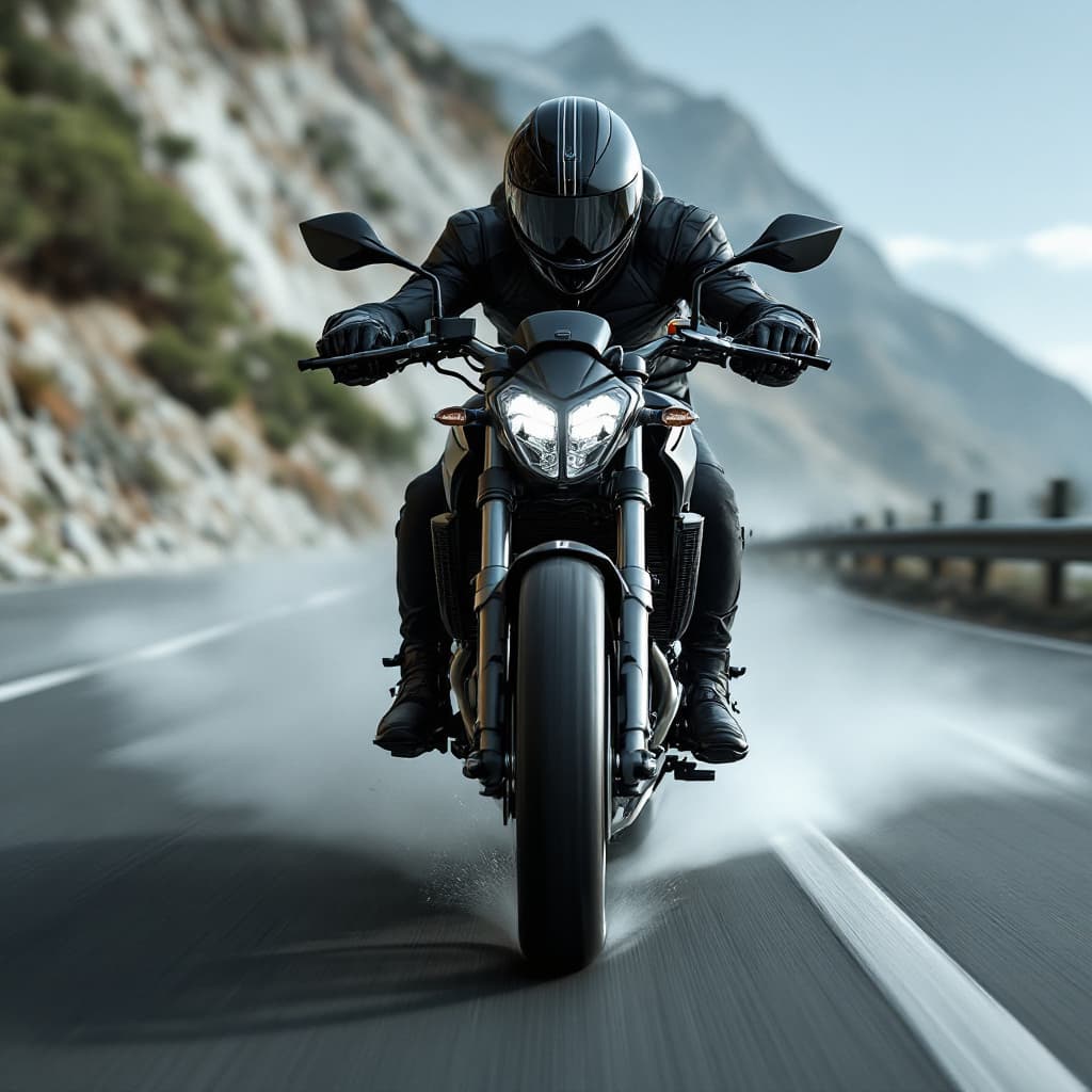 AI generated: - 3D model transforms into real bike
- Quick cuts of actual riding footage:
  - Mountain roads
  - U...