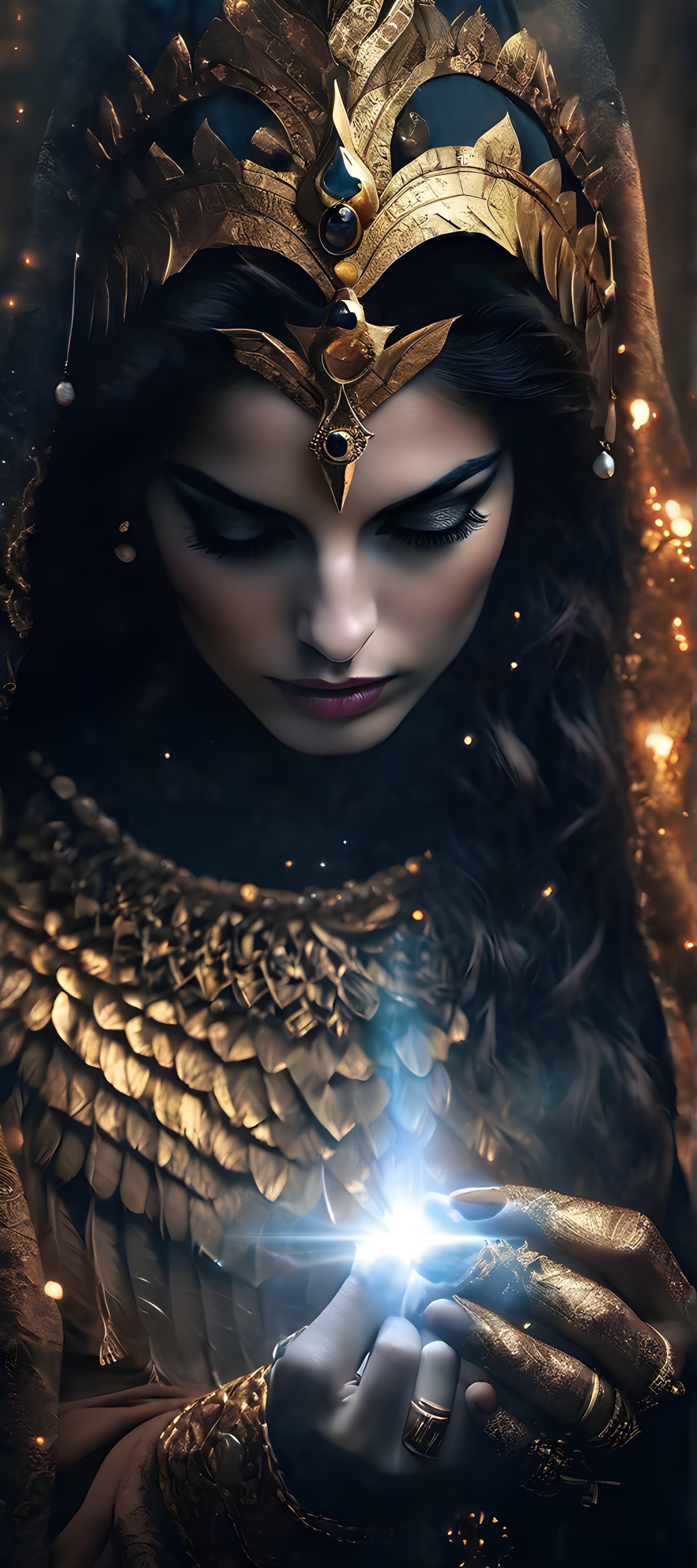 AI generated: The gods we can touch from the light that rests within us to the darkness that exists around us.Hype...
