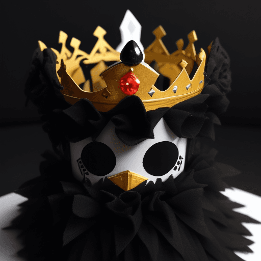 AI generated: Crea una corona de rey fragmentada, en un fondo negro con vidrios rotos